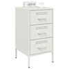 vidaXL Bedside Cabinets 2 pcs White 36x39x68 cm Steel