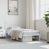 vidaXL Metal Bed Frame without Mattress with Headboard White 80x200cm