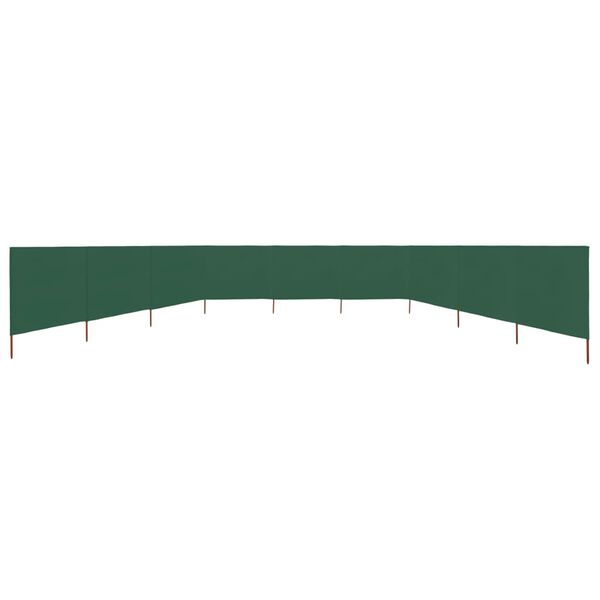 vidaXL 9-panel Wind Screen Fabric 1200x80 cm Green