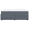 vidaXL Box Spring Bed with Mattress Dark Grey 180x200 cm Velvet