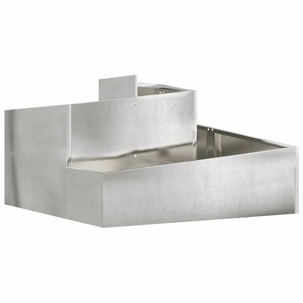 vidaXL Garden Planter Silver 80 x 80 x 50 cm Stainless Steel