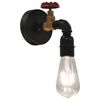 vidaXL Wall Lamp Faucet Design Black E27