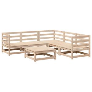vidaXL 6 Piece Garden Sofa Set Solid Wood Pine