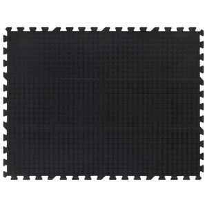 vidaXL Rubber Floor Tile Black 12 mm 90x120 cm