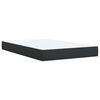 vidaXL Box Spring Bed with Mattress Black 120x190 cm Faux Leather