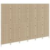 vidaXL Room Divider Folding Manual Beige 292 x 180 cm Poly Rattan