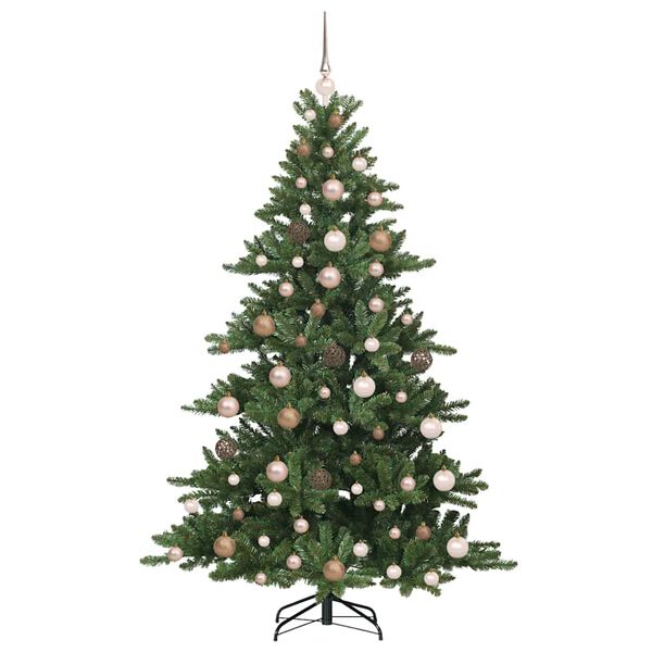 vidaXL Artificial Hinged Christmas Tree Green 180 cm PVC and Steel