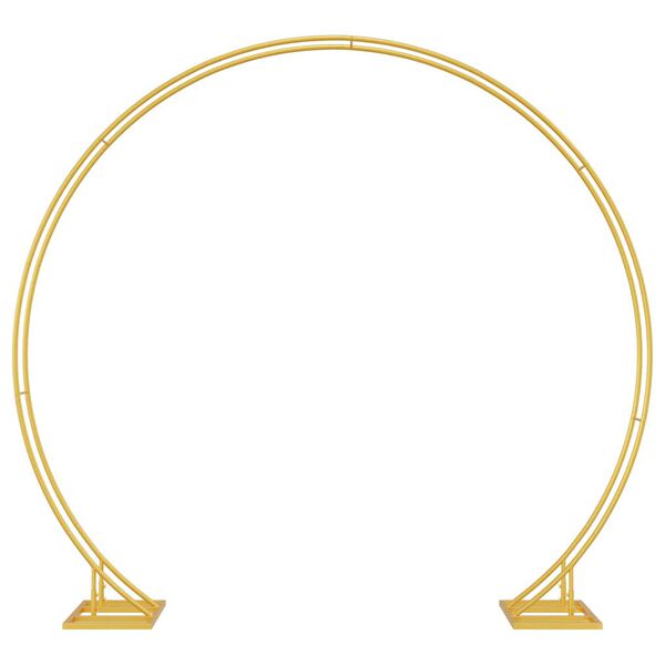 vidaXL Wedding Arch Gold 220 x 45 x 200 cm Steel