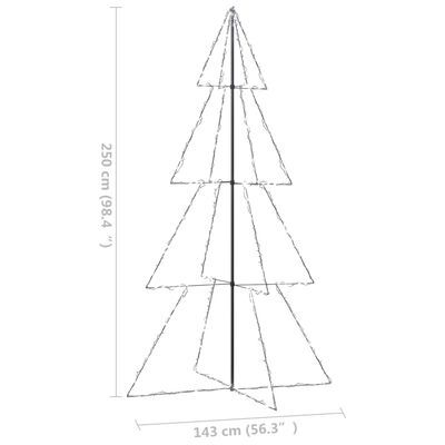 vidaXL Christmas Cone Tree 360 LEDs Indoor and Outdoor 143x250 cm