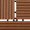 vidaXL Decking Tile 11 pcs Brown 30 x 30 cm WPC