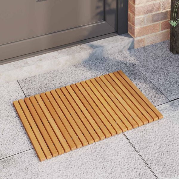 vidaXL Bath Mat Plain Brown 60 x 40 cm Wood