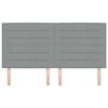 vidaXL LED Headboard with LED Strip Lights Light grey 180 cm Fabric