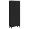 vidaXL Highboard Black 69,5x34x180 cm Engineered Wood