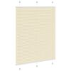 vidaXL Pleated Blind Cream 110x100 cm Fabric Width 109.4 cm Polyester