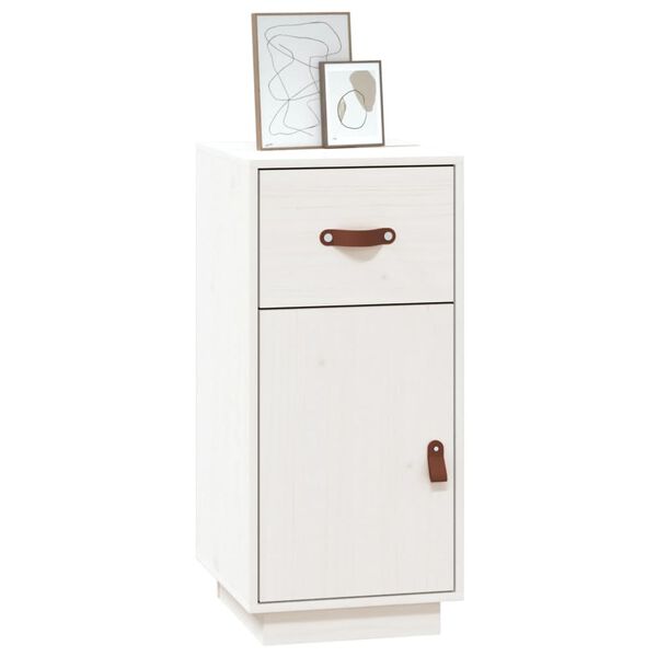 vidaXL Sideboard White 34x40x75 cm Solid Wood Pine
