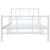 vidaXL Metal Bed Frame without Mattress with Footboard White 90x190cm