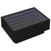 vidaXL Coffee Table with LED Black 70x50x30 cm Engineered Wood