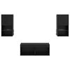 vidaXL TV Wall Cabinets Wall-mounted 4 pcs Black Oak Engineered Wood