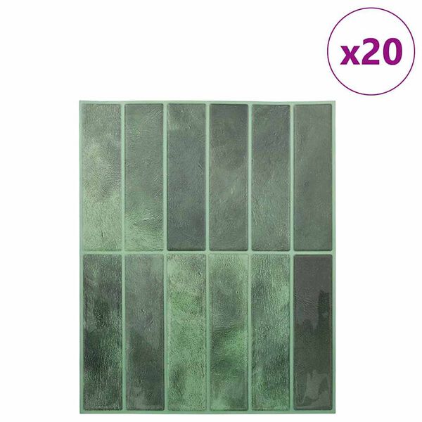 vidaXL Rectangular Tile 20 pcs Dark Green 29 x 23 x 0.08 cm