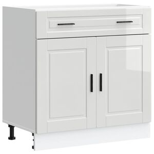 vidaXL Kitchen Base Cabinet&nbsp;Porto High Gloss White Engineered Wood