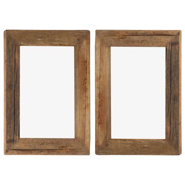 vidaXL Photo Frames 2 pcs 30x40 cm Solid Reclaimed Wood and Glass