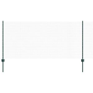 vidaXL Hexagonal Fence with Post 50 x 1 m PVC-Coated Steel Green Mesh