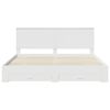 vidaXL Bed Frame with Headboard White 200 x 200 cm Engineered Wood