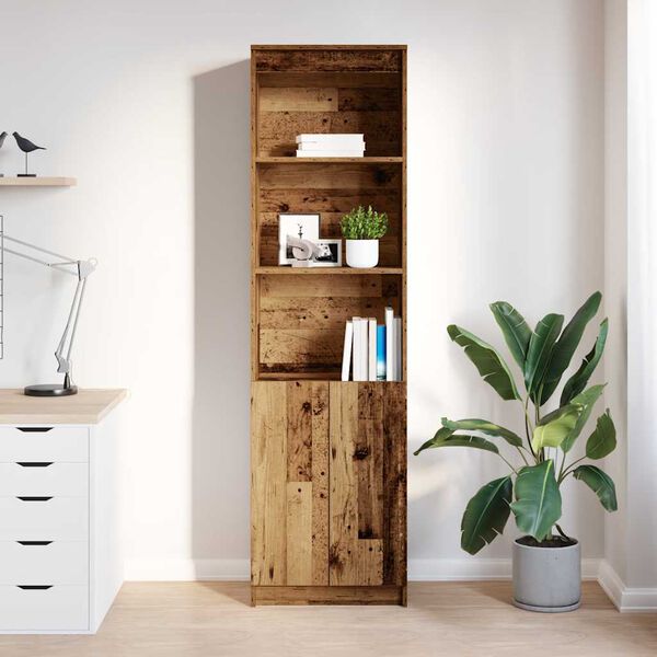 vidaXL Highboard Old Wood 50x35x180 cm Engineered Wood