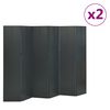 vidaXL 6-Panel Room Dividers 2 pcs Anthracite 240x180 cm Steel