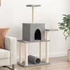 vidaXL Cat Tree with Sisal Scratching Posts Light Grey 122 cm