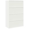 vidaXL Storage Cabinet 2 pcs White 90 x 40 x 140 cm Steel