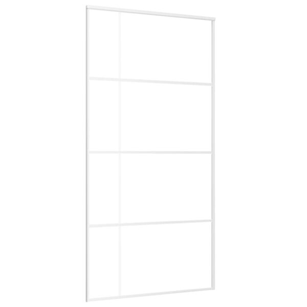 vidaXL Sliding Door ESG Glass and Aluminium 102.5x205 cm White
