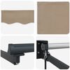 vidaXL Awning Retractable Manual Beige 3 x 2.5 m Polyester and metal