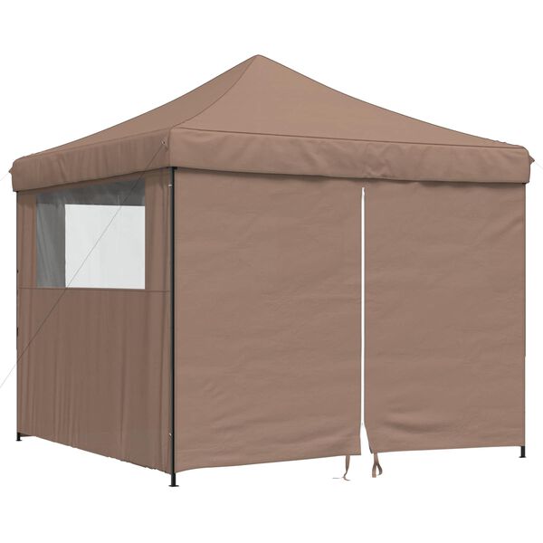 vidaXL Party Tent Folding Brown 292 x 292 x 315 cm Oxford Fabric
