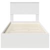 vidaXL Storage Bed with Headboard White 90 x 190 cm Engineered Wood