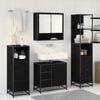 vidaXL Bathroom Furniture Set 4 pcs Black Oak Engineered Wood
