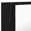 vidaXL Bathroom Mirror Cabinet with Shelf Black Oak 80 x 12 x 45 cm