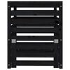 vidaXL Composter Black 63.5x63.5x77.5 cm Solid Wood Pine