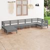vidaXL 7 Piece Garden Lounge Set Solid Wood Pine Grey