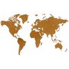MiMi Innovations Wooden World Map Wall Decoration Luxury Brown 180x108 cm