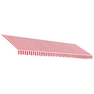 vidaXL Replacement Fabric for Awning Red and White Stripe 5x3.5 m