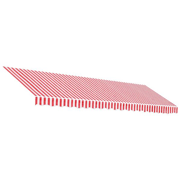 vidaXL Replacement Fabric for Awning Red and White Stripe 5x3.5 m