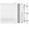 vidaXL Hexagonal Fence with Post 25 x 1.4 m Galvanised Steel Silver