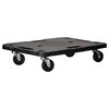 vidaXL Transport Trolleys 3 pcs Black 58x38x12 cm Polypropylene
