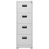 vidaXL Filing Cabinet Light Grey 46x62x133 cm Steel