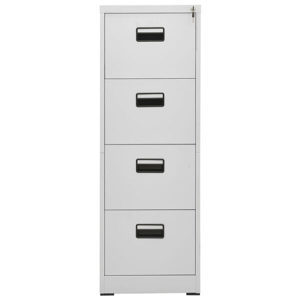 vidaXL Filing Cabinet Light Grey 46x62x133 cm Steel