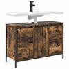 vidaXL Basin Cabinet with Drawers Smoked Oak 90x34.5x60 cm