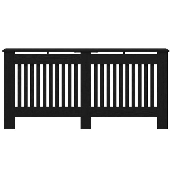 vidaXL Radiator Cover Black Oak 172 x 19 x 81.5 cm Engineered Wood