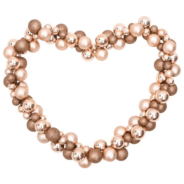 vidaXL Christmas Balls Garland Rose Gold 175 cm Polystyrene
