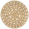 vidaXL Area Rug | Natural | Braided Jute | 120 cm diameter | Attractive Design